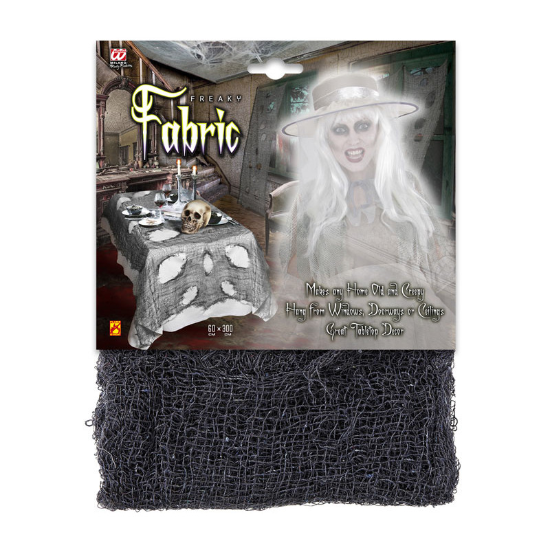 Čierna hororová látka 300 x 60 cm